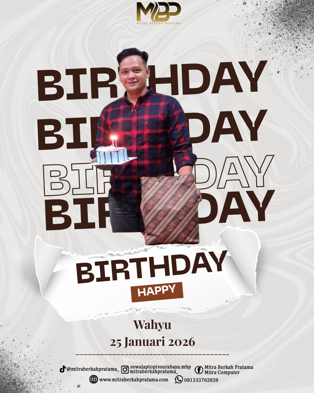 Surprise Ulang Tahun Untuk Saudara Wahyu Ainur Robbi : 25 Januari 2026