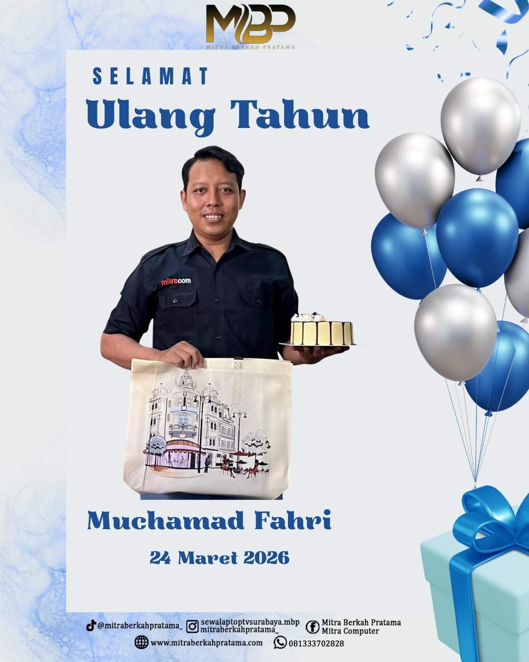 Surprise Ulang Tahun Untuk Saudara Muchamad Fahri : 24 Maret 2026