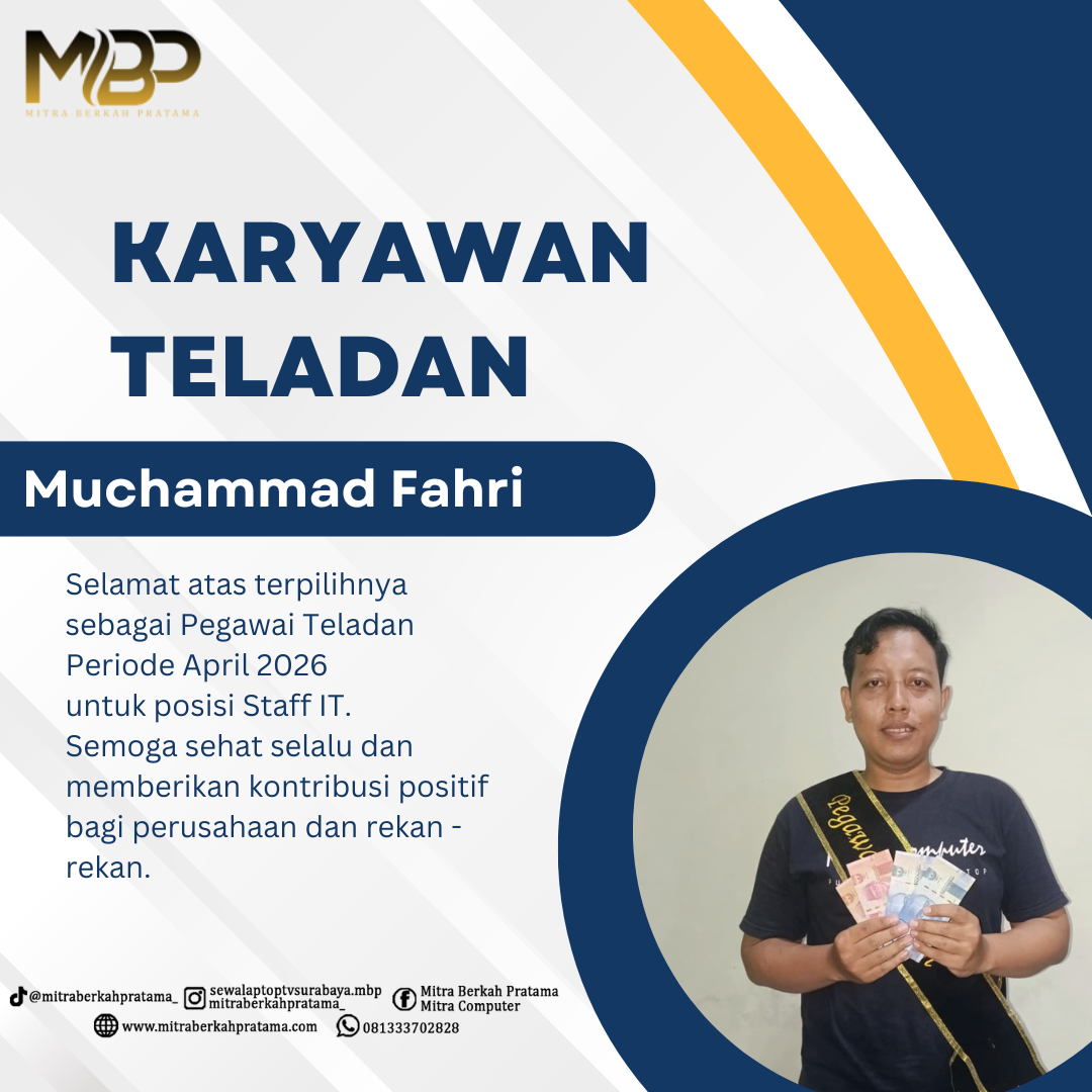 Apresiasi Untuk Saudara Fahri : Menjadi Pegawai Teladan April 2026